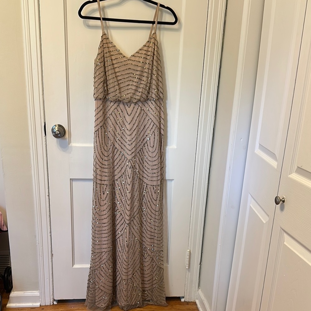 Elegant Beige Evening Gown